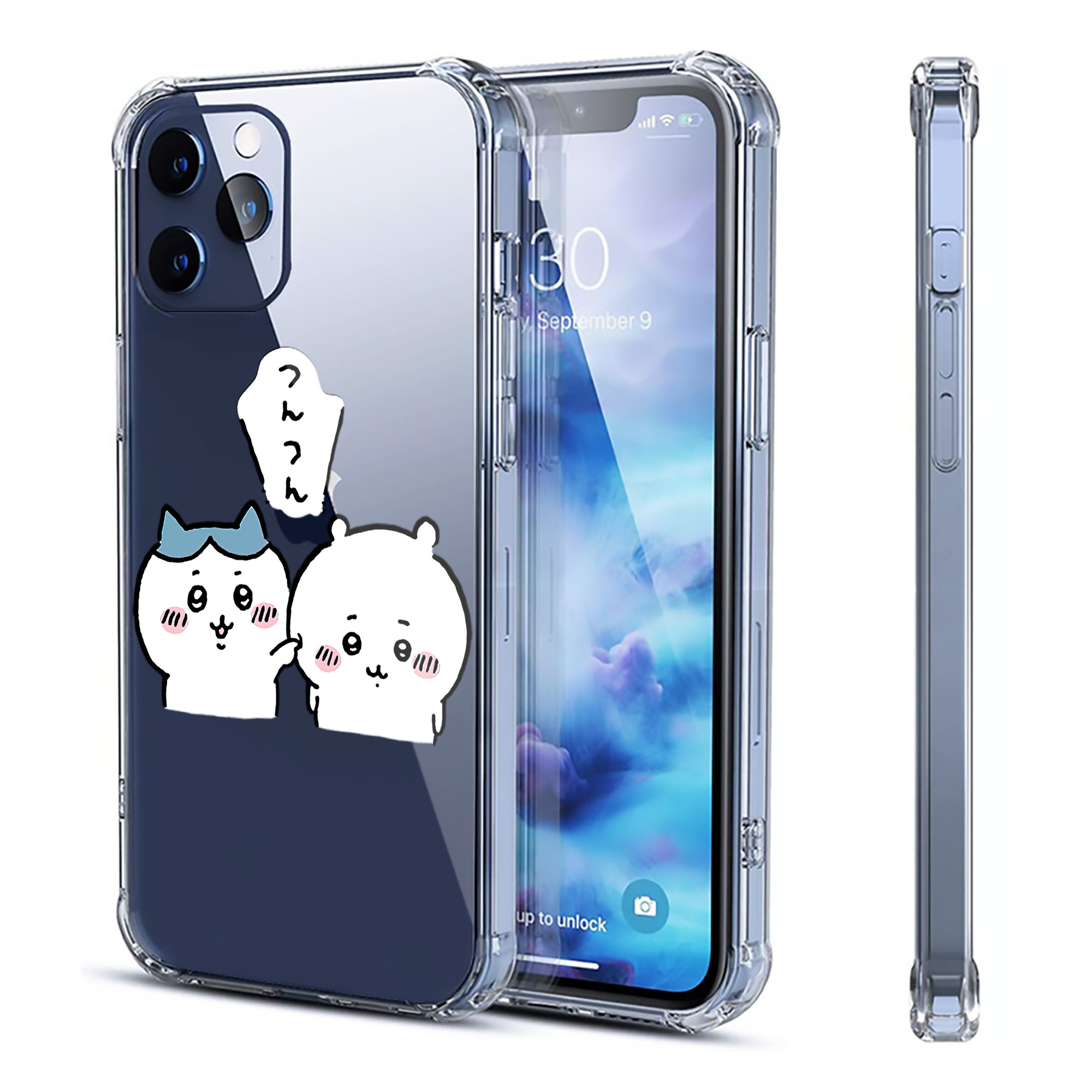 （画像用） ちいかわ ちいかわ Chii-kawa chiikawa 【iPhone 12シリーズ対応】透明スマホケース（クリアソフトケース）